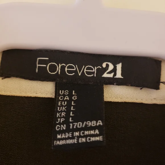 Forever 21 sheer, button-up, long sleeve blouse - Picture 2 of 2